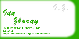 ida zboray business card